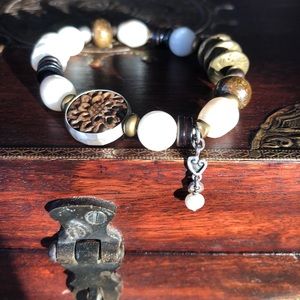 Silpada Sterling Silver Pearl Stretch Bracelet